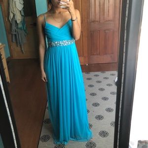 Prom dress: aqua dress